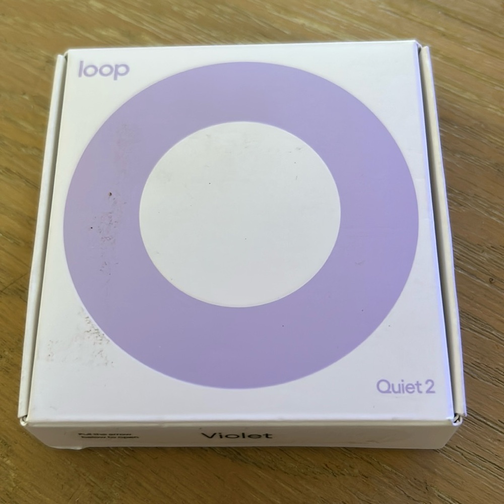 Loop Quiet 2 Earplugs Violet, new in opened box.
